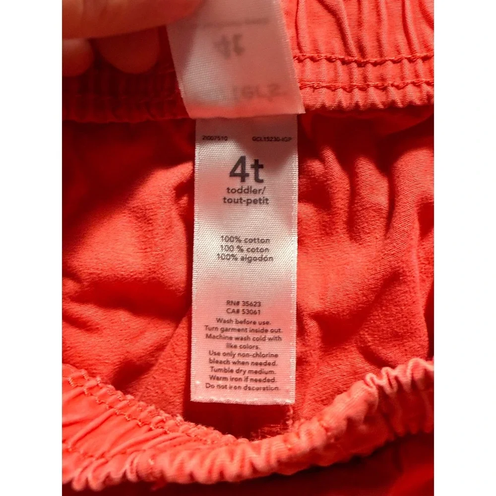 Carters Toddler Boys Orange Pull On Cotton Shorts Size‎ 4T